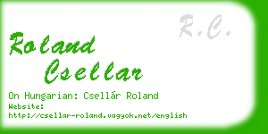 roland csellar business card