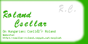 roland csellar business card